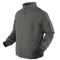 The Condor Vapor Ripstop Windbreaker in gray features long sleeves, a front zipper, zippered chest and arm pockets, and adjustable cuffs—perfect for law enforcement or first responders—shown on a plain background.